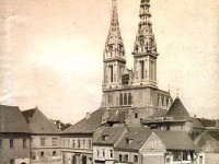 Dolac. Gradilište buduće tržnice 1928. godine, iskop. Pogled prema Katedrali